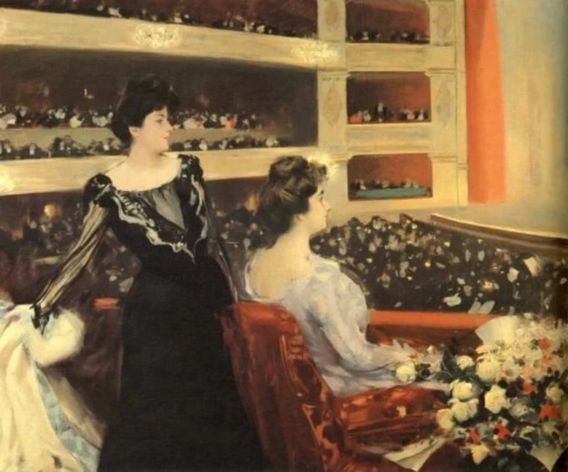 Ramon Casas - A teatro, Cercle del Liceu, Barcellona
